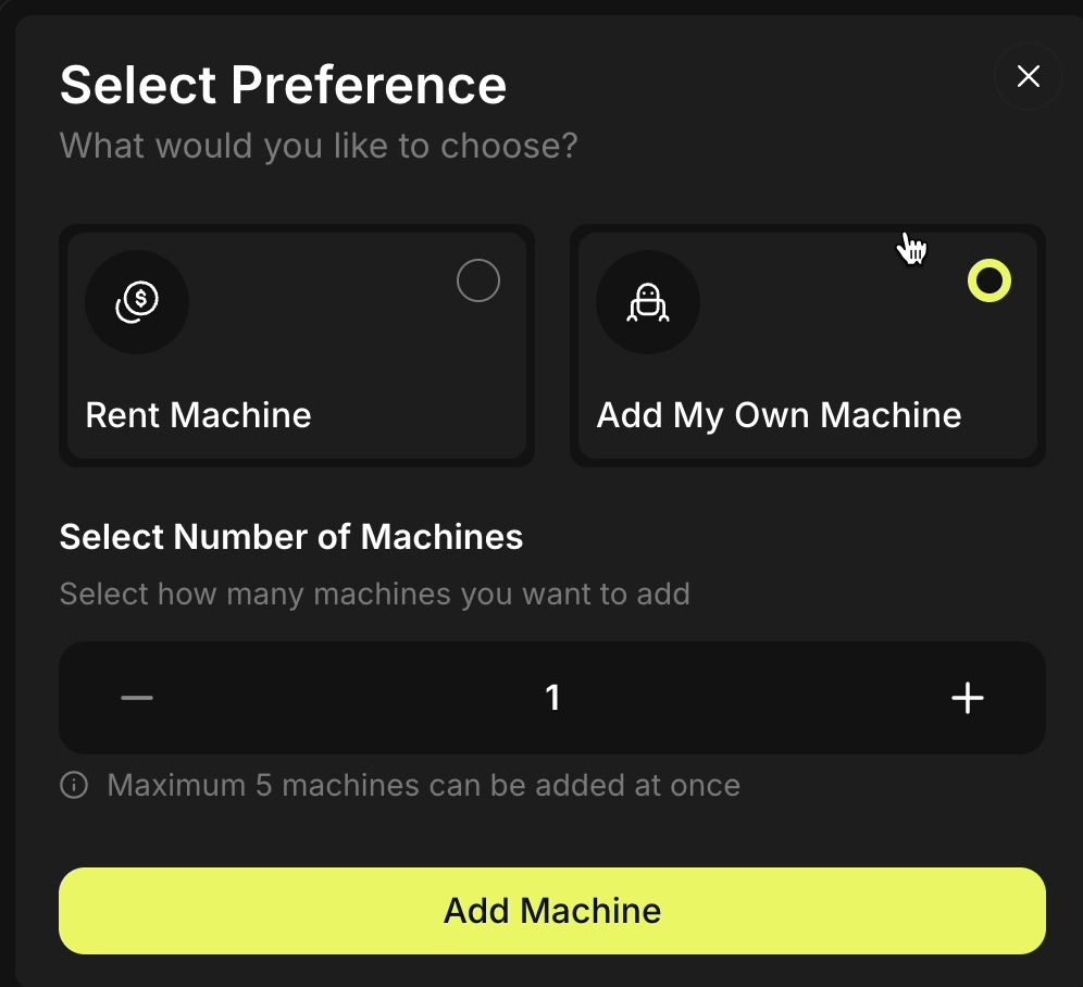 Determine how many high-availability Machines you will make available to NodeOps Network. 