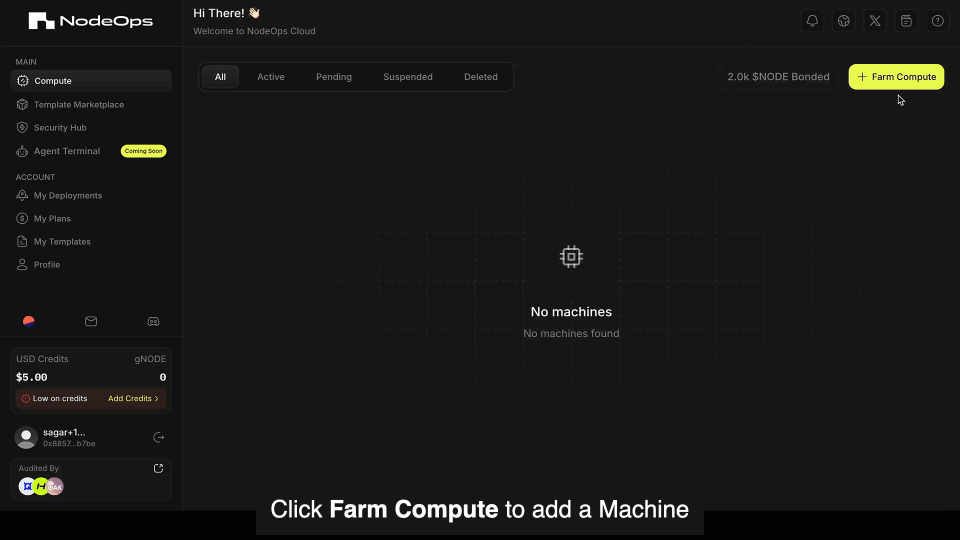 Bond $NODE and supply Machines to the NodeOps Network Cloud Marketplace